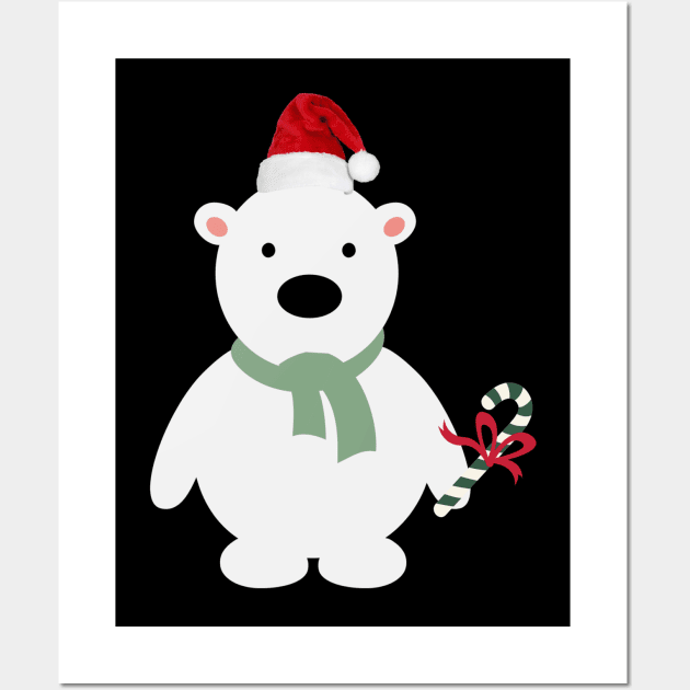 Christmas Polar Bear Wall Art by DesignsbyZazz